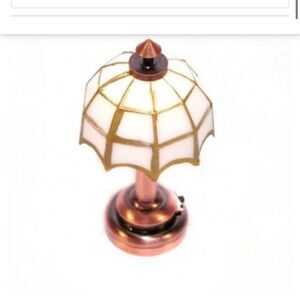 Dollhouse Miniature Tiffany Working Lamp
